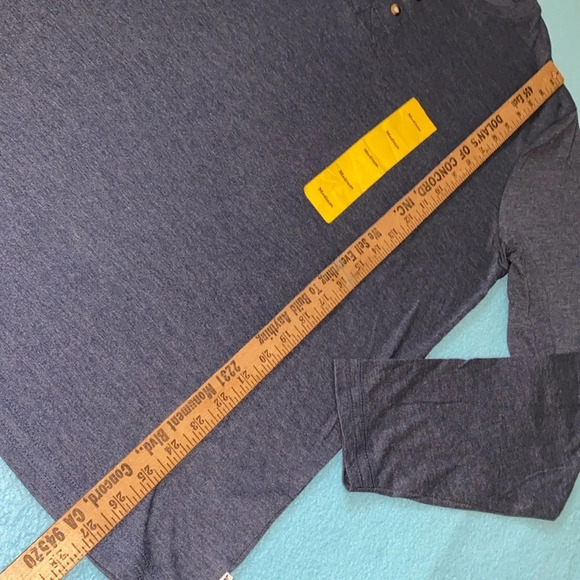 LEVI’S LEVI STRAUSS & CO henley style long sleeve crewneck dark blue NEW SZ M - Picture 6 of 10